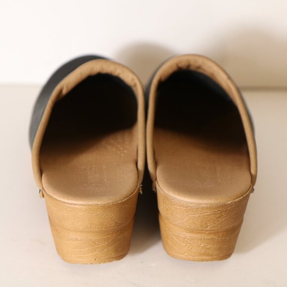 Sanita Ellis Clog Oiled Leather Black Womens 38 US 7 Slip On Comfort Casual - Picture 5 of 7